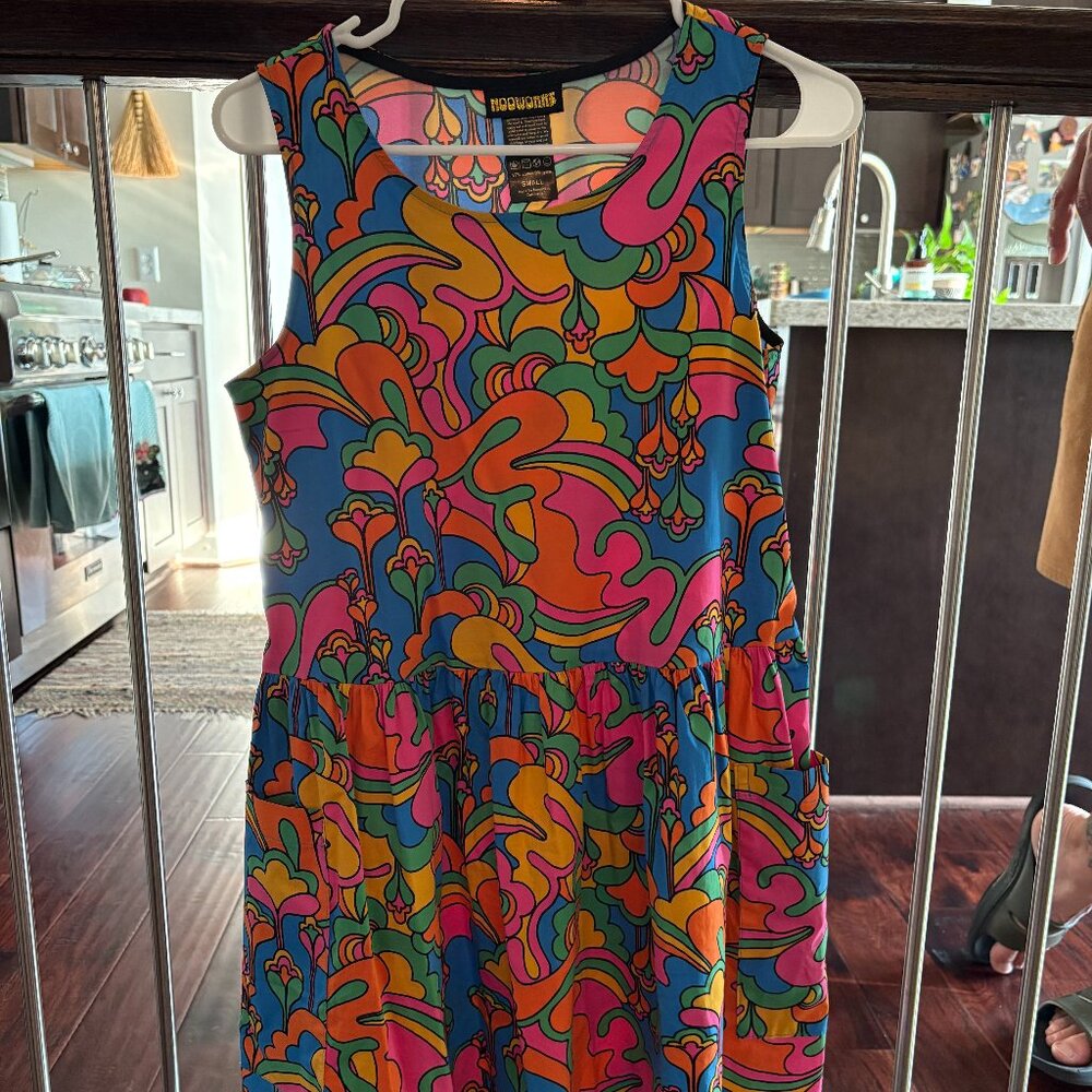 Nooworks Big Pocket Minidress in Auderpopz Print Size Small